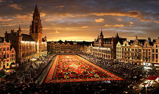 Города, Брюссель, Бельгия, Большой дворец, Дворец, HD обои HD wallpaper