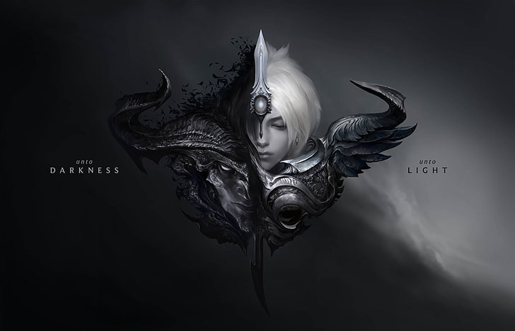 Darkness and Light wallpaper, Video Game, League Of Legends, Riven (League Of Legends), Yasuo (League Of Legends), HD wallpaper
