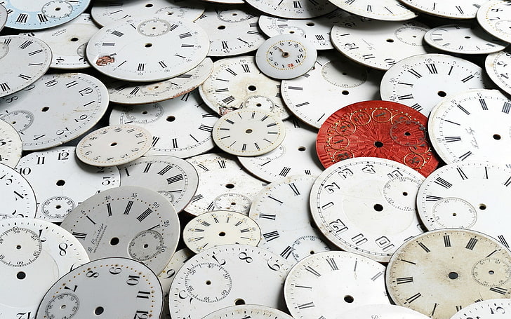 круглые часовые таблички, часы, циферблаты, часы, цифры, круг, белый, HD обои