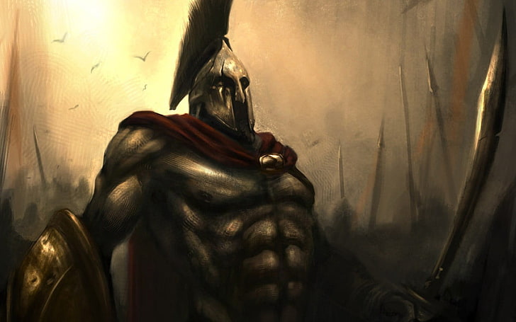 Spartans, warrior, 300, HD wallpaper