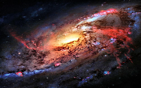 галактика, космос, цифровая вселенная, HD, 4K, HD обои HD wallpaper