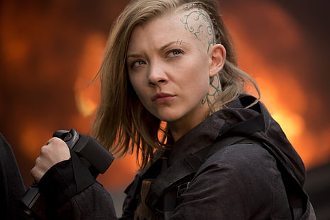 women, Cressida, Natalie Dormer, tattoo, The Hunger Games: Mockingjay - Part 1, blonde, HD wallpaper HD wallpaper