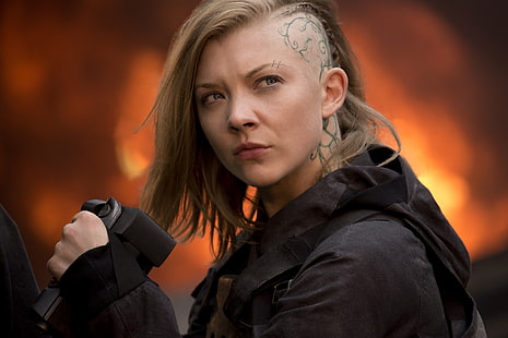 women, tattoo, blonde, Natalie Dormer, The Hunger Games: Mockingjay - Part 1, Cressida, HD wallpaper HD wallpaper