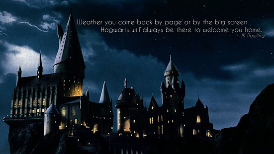 papel de parede preto da casa assombrada, Harry Potter, Castelo, Castelo de Hogwarts, HD papel de parede HD wallpaper