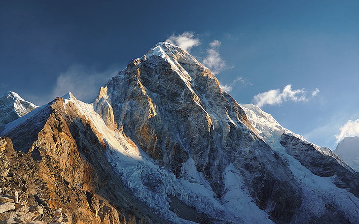 Горы Гималаи, белая гора, Природа, Пейзажи, горы, HD обои