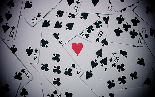 bermain kartu, kartu, hati, Wallpaper HD HD wallpaper