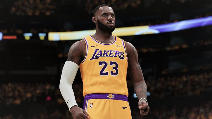LeBron James, Los Angeles Lakers, Playstation 5, NBA 2K21, HD-Hintergrundbild