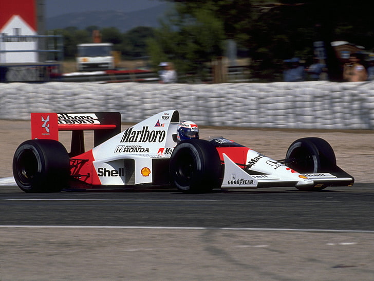 1989, f 1, formula, honda, mclaren, mp4 5, race, racing, HD wallpaper