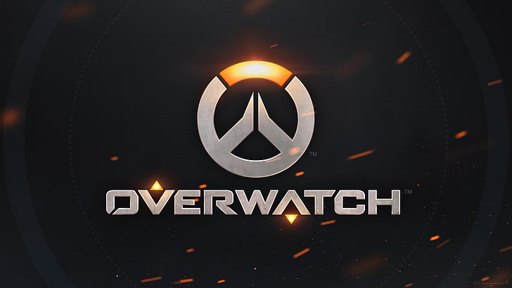 Sfondo di Overwatch, logo Overwatch, Blizzard Entertainment, Overwatch, logo, videogiochi, Sfondo HD