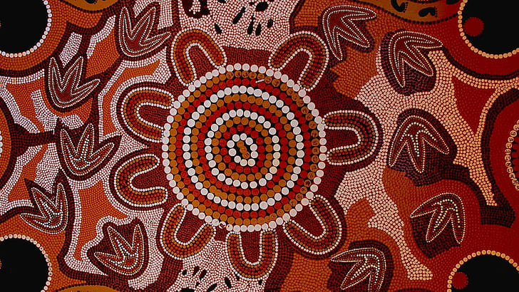 Aborígine, austrália, quadro, tribal, HD papel de parede