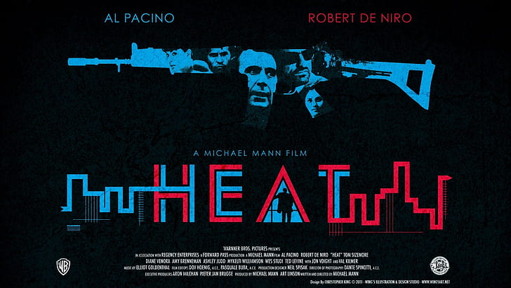 ciepło, film Heat, Heat (film), Al Pacino, Robert de Niro, Tapety HD