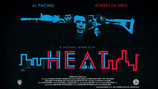 ความร้อน, ภาพยนตร์ความร้อน, ความร้อน (ภาพยนตร์), Al Pacino, Robert de Niro, วอลล์เปเปอร์ HD HD wallpaper