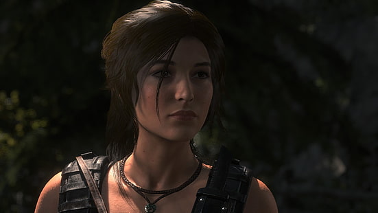 توب نسائي بدون أكمام أبيض وأسود ، Tomb Raider ، Rise of the Tomb Raider ، Lara Croft ، مسدس ، Ultra Settings ، GTX 980، خلفية HD HD wallpaper