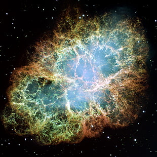 ilustración de estrellas, nebulosa, cangrejo, NASA, espacio, Hubble, galaxia, supernova, telescopio, nebulosa de cangrejo, Goddard, Fondo de pantalla HD HD wallpaper
