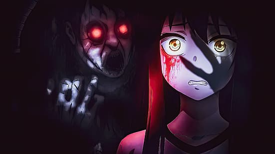 Mieruko-chan, Anime-Mädchen, Anime, Horror-Anime, HD-Hintergrundbild HD wallpaper
