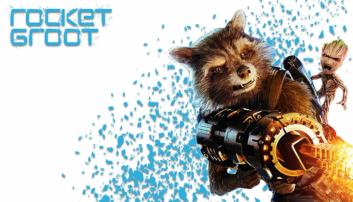 Film, Avengers: Infinity War, Groot, Rocket Raccoon, HD tapet