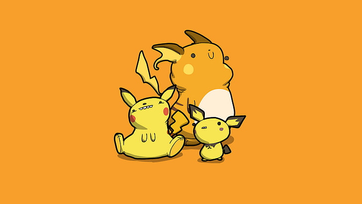 Pokémon, Pichu (Pokémon), Pikachu, Raichu (Pokémon), HD-Hintergrundbild