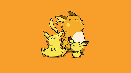 Pokémon, Pichu (โปเกมอน), Pikachu, Raichu (โปเกมอน), วอลล์เปเปอร์ HD HD wallpaper