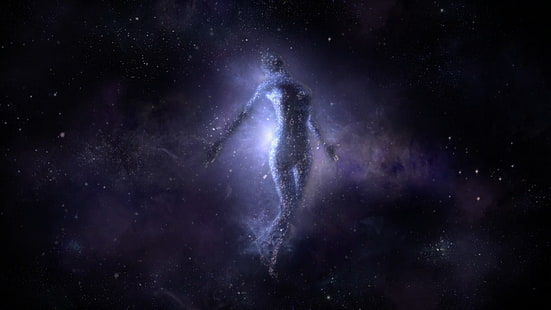 галактика илюстрация, абстрактно, космос, жени, HD тапет HD wallpaper
