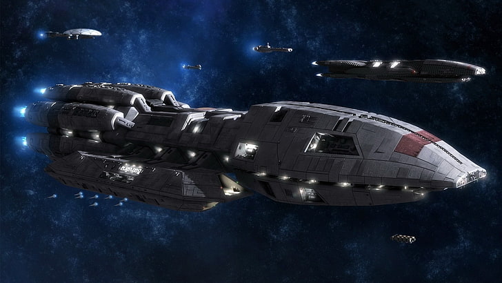 Battlestar Galactica, Battlestar Pegasus, Weltraum, HD-Hintergrundbild