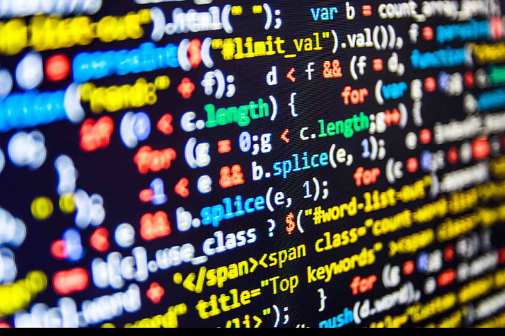 code web development javascript computer screen pixels programming php syntax highlighting programming language html, HD wallpaper