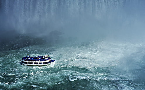 Cascate del Niagara, barca, Sfondo HD HD wallpaper