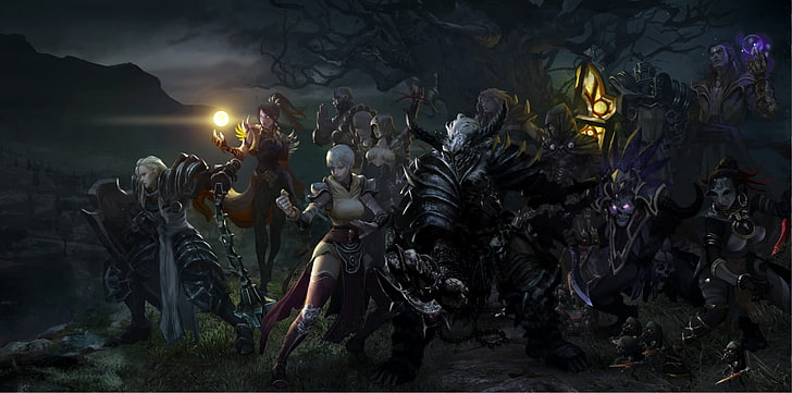 гладиатори дигитален тапет, фентъзи изкуство, воин, меч, Diablo 3: Reaper of Souls, HD тапет