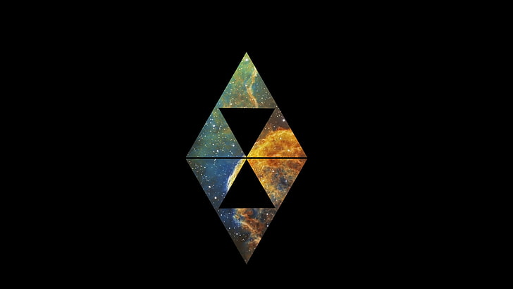 triangle, galaxy, space, HD wallpaper