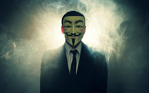 садик, вендета, хакер, анонимен, маска, тъмно, хакерство, анархия, HD тапет HD wallpaper