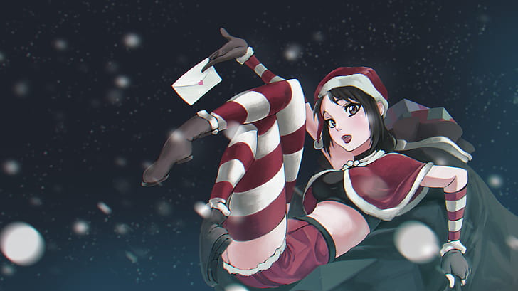 ヤンデレシミュレーター クリスマス アニメの女の子 Hdデスクトップの壁紙 Wallpaperbetter
