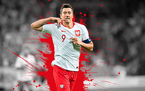 Futebol, Robert Lewandowski, polonês, HD papel de parede HD wallpaper