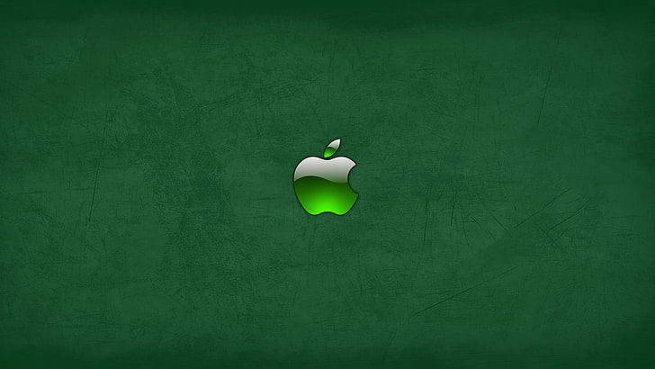 Logo Apple, vert, pomme, mac, Fond d'écran HD
