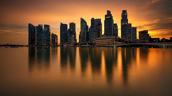 ciudad, Singapur, Fondo de pantalla HD HD wallpaper