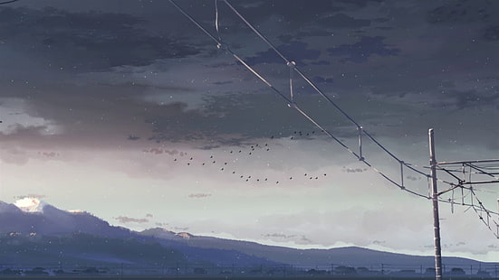 5 เซนติเมตรต่อวินาที, อะนิเมะ, Makoto Shinkai, วอลล์เปเปอร์ HD HD wallpaper
