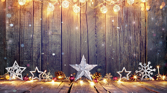 коледна украса, Коледа, Коледа, коледни светлини, 8k uhd, HD тапет HD wallpaper