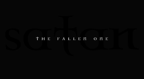 Satan, svart bakgrund med The Fallen One-texten, Aero, Black, dark, satan, fallen, gotisk, HD tapet HD wallpaper