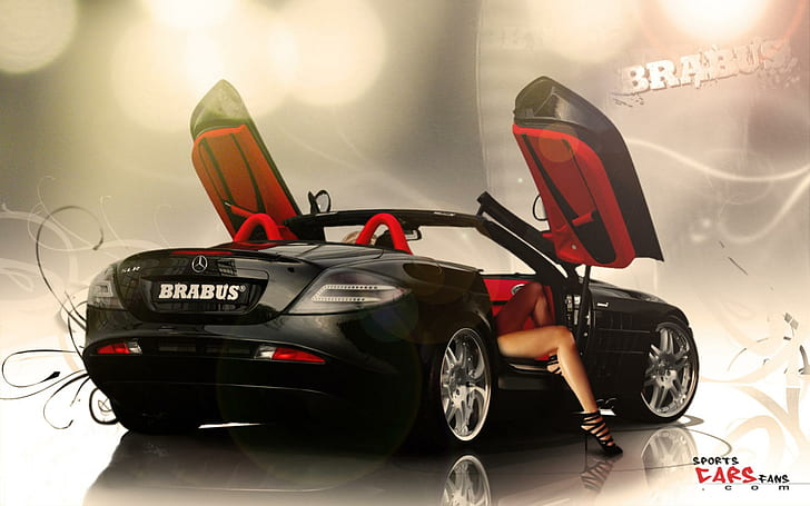 Brabus E V12 Mercedes, черен mercedes benz brabus, e class, купе, brabus, mercedes, автомобили, HD тапет