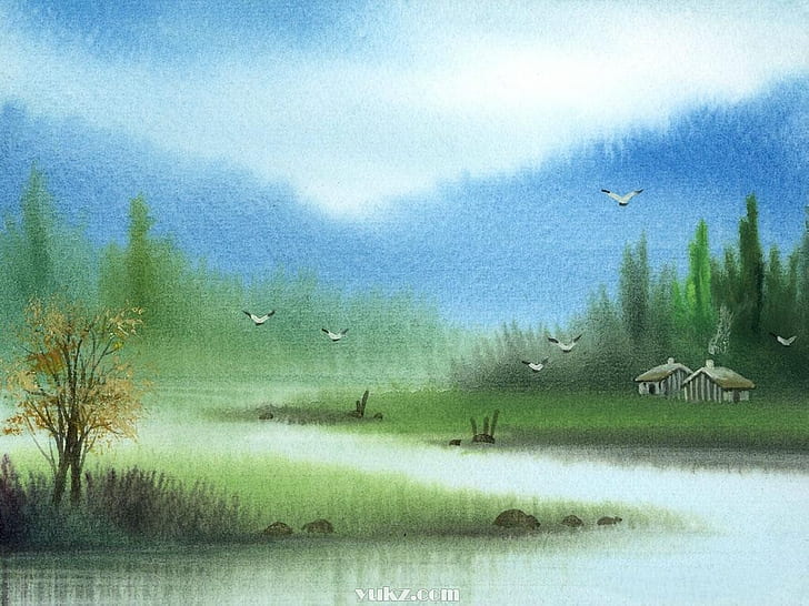 Lukisan pemandangan alam