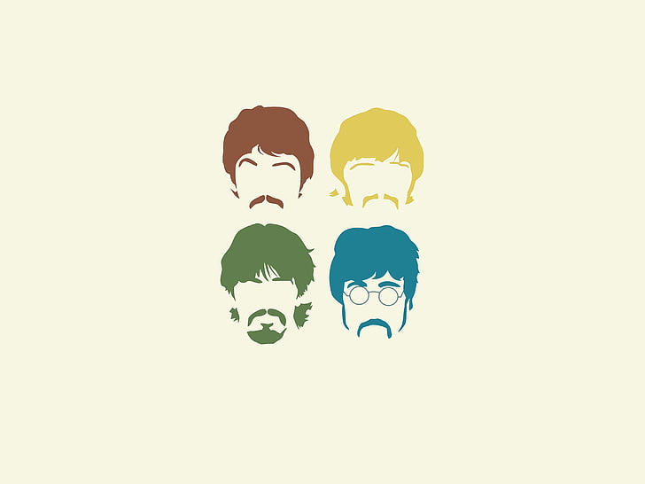 Die Beatles Pop-Art-Malerei, The Beatles, Minimalismus, Musik, Kunstwerk, HD-Hintergrundbild