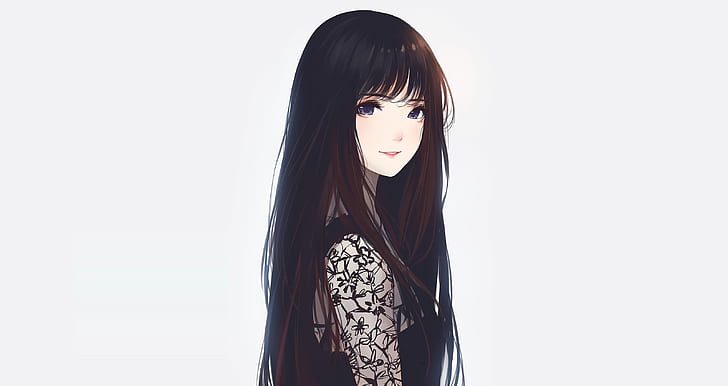Anime Girl Wallpaper Black Hair gambar ke 11