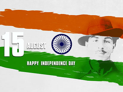 独立記念日フラグ、インドの旗、祭り/祝日、独立記念日、旗、祭り、休日、 HDデスクトップの壁紙 HD wallpaper