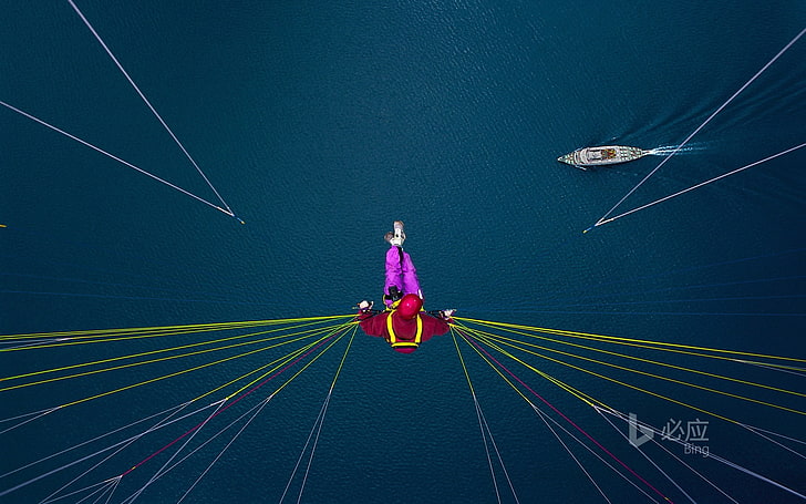 Полет над озером Тун-2016 Bing Обои для рабочего стола, HD обои
