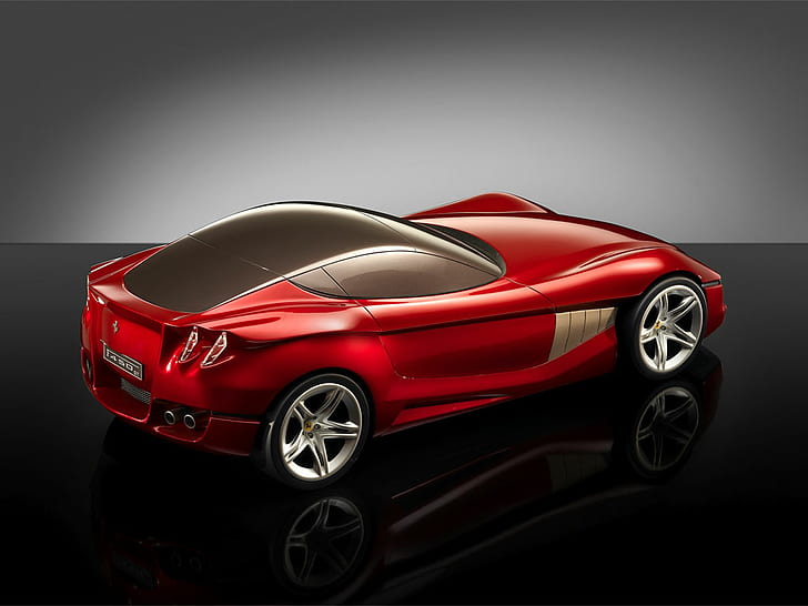 Ferrari Concepts Red, ferrari, concepts, cars, HD wallpaper
