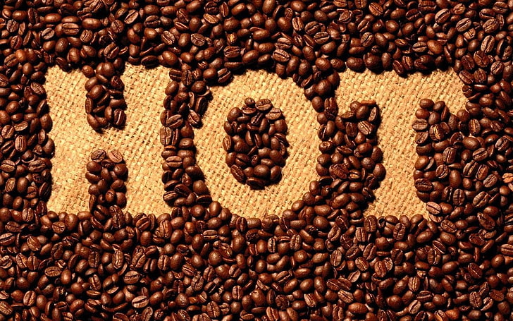 coffee, drink, coffee beans, HD wallpaper