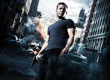ultimatum Bourne'a, Matt Damon, Wybuch, Jason Bourne, Filmy, Tapety HD HD wallpaper