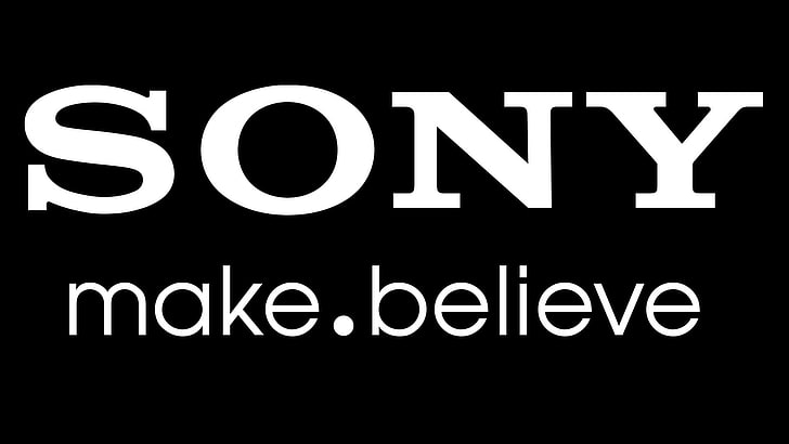 Sony logo, sony, firme, bw, logotipo, HD papel de parede