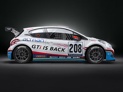 2013, 208, GTI, Peugeot, Rennen, Rennen, HD-Hintergrundbild HD wallpaper