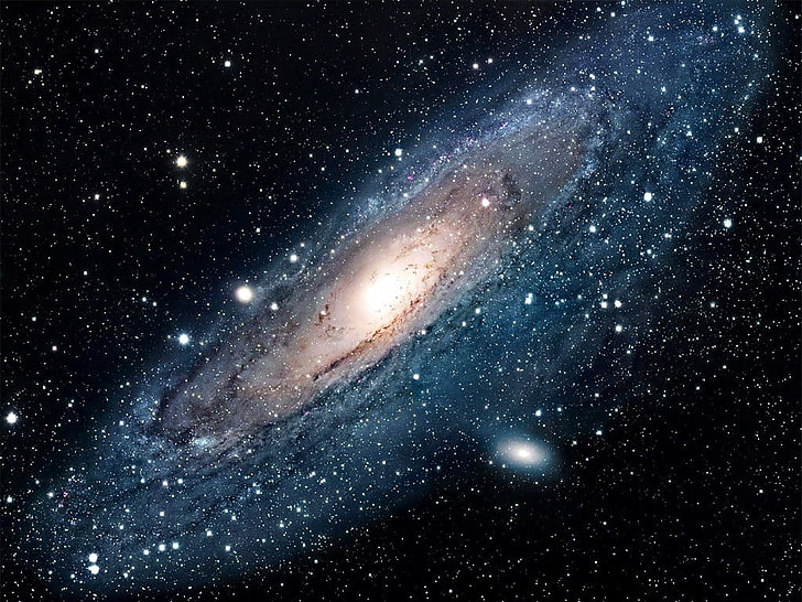 rymden, galaxen, Andromeda, Messier 31, Messier 110, HD tapet
