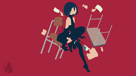Anime Mädchen, Monogatari-Serie, Oshino Ougi, Vektor, Vektorgrafiken, HD-Hintergrundbild HD wallpaper