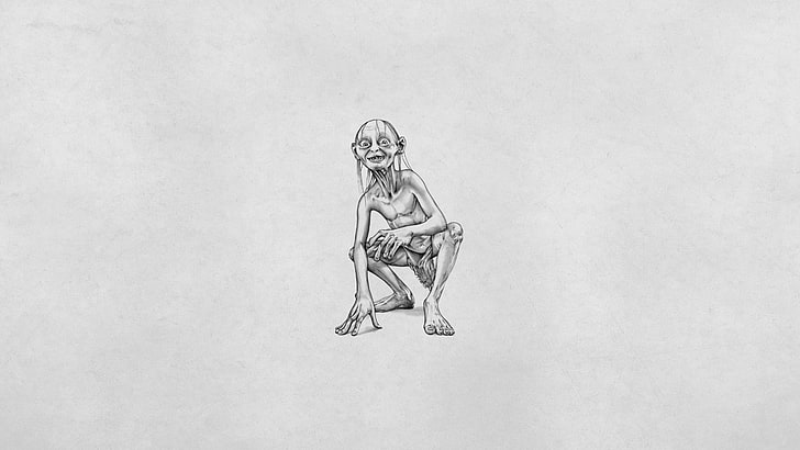 The Lord Of The Rings Golum sketch, Gollum, The Lord of the Rings, fantasy art, movies, artwork, HD wallpaper